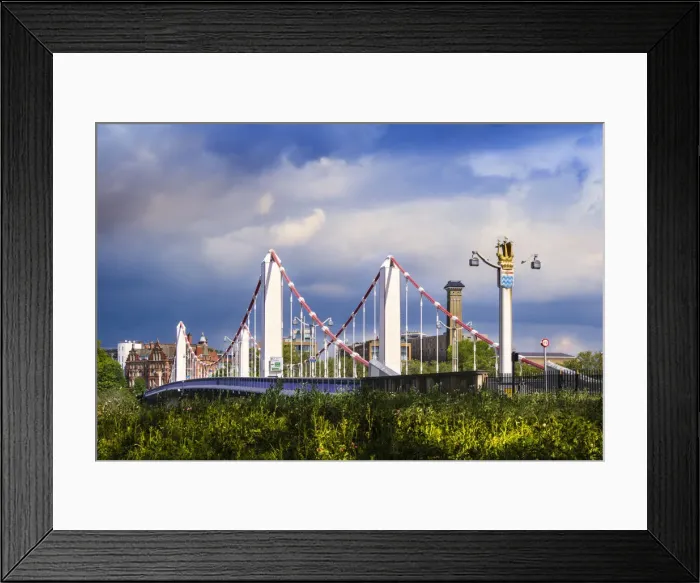 Framed Print : United Kingdom, England, London, Chelsea. View of Chelsea Bridge Framed Print : United Kingdom, England, London, Chelsea. View of Chelsea Bridge