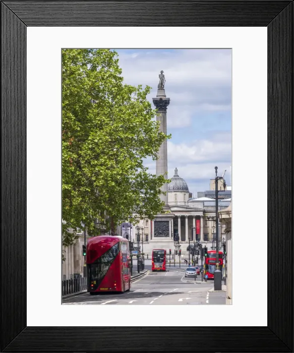 Framed Print : United Kingdom, England, London, Westminster. View along Whitehall / Parliament street towards NelsonA¢€ Framed Print : United Kingdom, England, London, Westminster. View along Whitehall / Parliament street towards NelsonA¢€