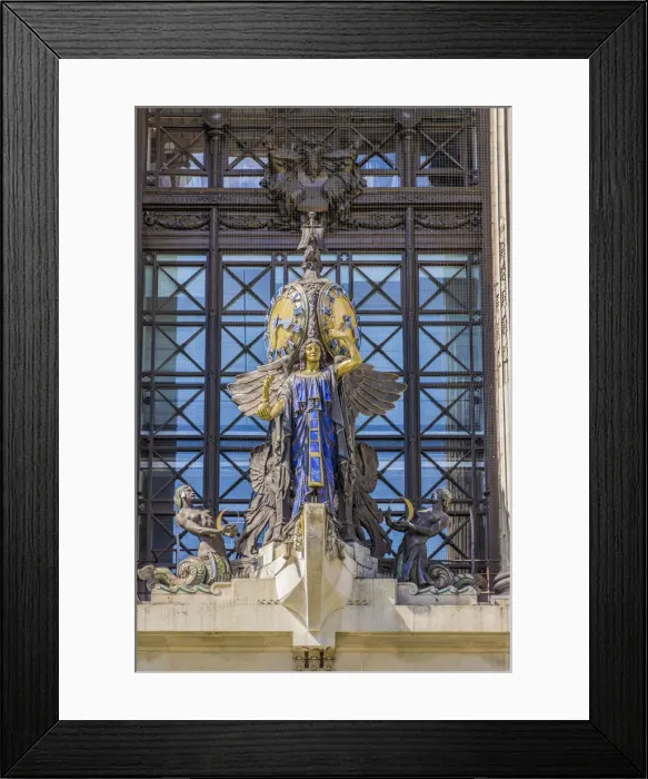 Framed Print : Selfridges Clock, Queen of Time statue, London, England, Uk Framed Print : Selfridges Clock, Queen of Time statue, London, England, Uk