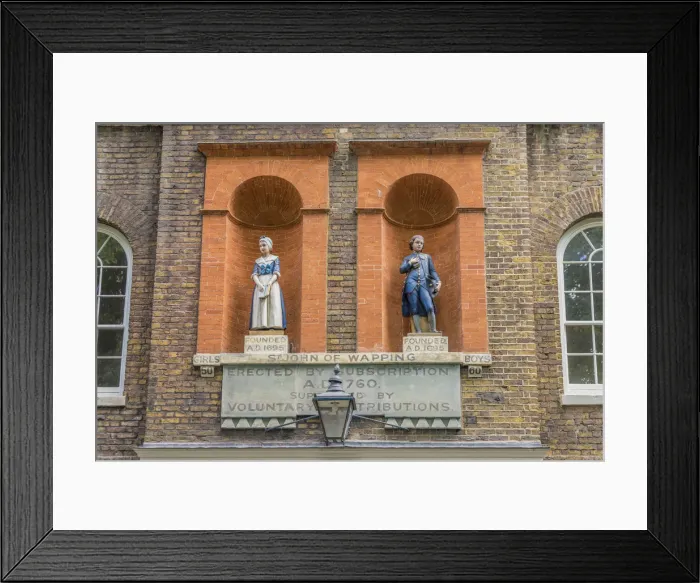 Framed Print : Baroque St Johs Old School facade, Wapping, London, England, Uk Framed Print : Baroque St Johs Old School facade, Wapping, London, England, Uk