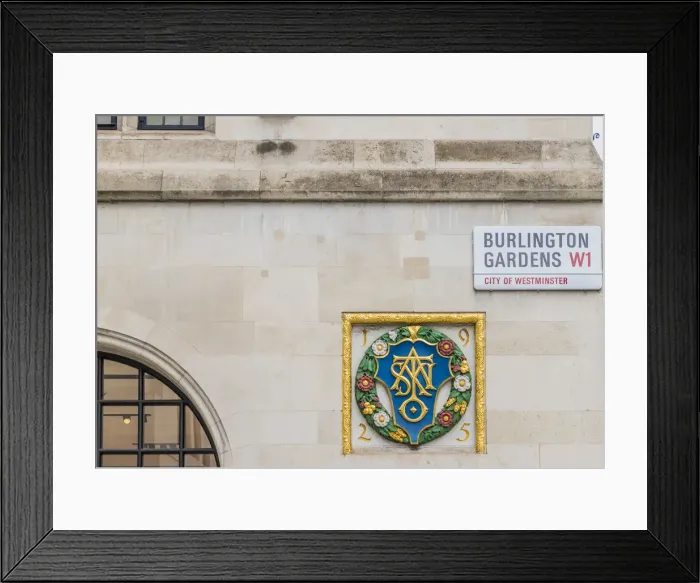 Framed Print : Burlington Garderns street sign, Mayfair, London, England, Uk Framed Print : Burlington Garderns street sign, Mayfair, London, England, Uk