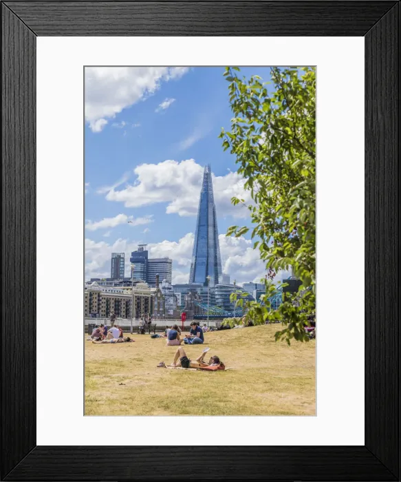 Framed Print : Shard view from Wapping, London, England, Uk