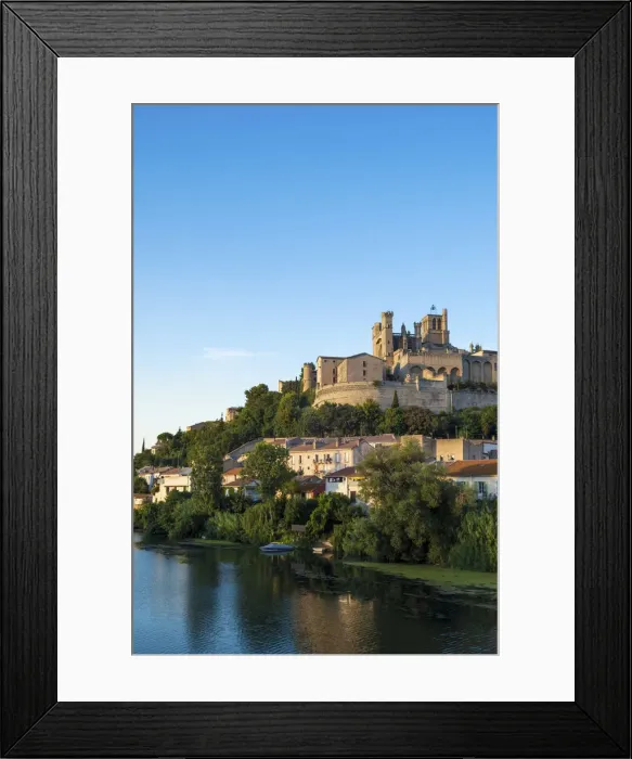 Framed Print : Europe, France, Occitanie. Saint Nazaire church and the old bridge in the fortified town Framed Print : Europe, France, Occitanie. Saint Nazaire church and the old bridge in the fortified town