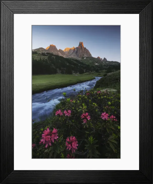 Framed Print : Alpine meadows during a summer sunrise, Val Claree, Southern France Framed Print : Alpine meadows during a summer sunrise, Val Claree, Southern France