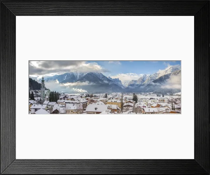Framed Print : Il paese di Dobbiaco dopo un intensa nevicata, alta Pusteria, Trentino Alto Adige Framed Print : Il paese di Dobbiaco dopo un intensa nevicata, alta Pusteria, Trentino Alto Adige
