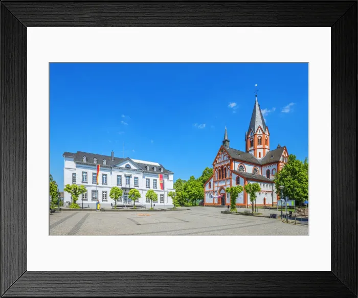 Framed Print : Church St. Peter with city hall, Sinzig, Rhine valley, Eifel, Rhineland-Palatinate Framed Print : Church St. Peter with city hall, Sinzig, Rhine valley, Eifel, Rhineland-Palatinate