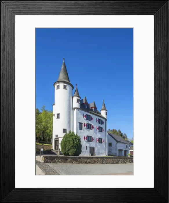 Framed Print : Dreis castle, Eifel, Rhineland-Palatinate, Germany Framed Print : Dreis castle, Eifel, Rhineland-Palatinate, Germany