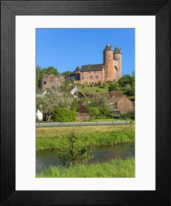 Framed Print : Bertradaburg castle, Murlenbach, Eifel, Rhineland-Palatinate, Germany Framed Print : Bertradaburg castle, Murlenbach, Eifel, Rhineland-Palatinate, Germany