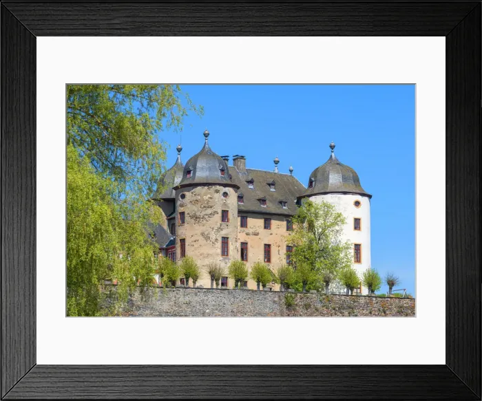 Framed Print : Gemunden castle at Gemunden, Hunsruck, Rhineland-Palatinate, Germany Framed Print : Gemunden castle at Gemunden, Hunsruck, Rhineland-Palatinate, Germany