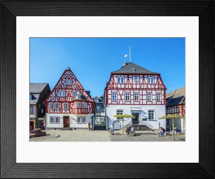 Framed Print : Historical market place of Kirchberg, Hunsruck, Rhineland-Palatinate, Germany Framed Print : Historical market place of Kirchberg, Hunsruck, Rhineland-Palatinate, Germany