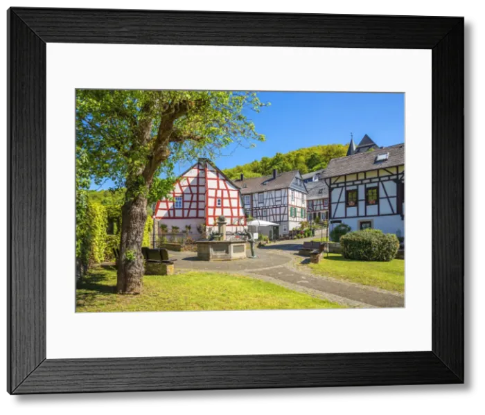 Framed Print : Half-timbered houses at Herrstein, Hunsruck, Rhineland-Palatinate, Germany Framed Print : Half-timbered houses at Herrstein, Hunsruck, Rhineland-Palatinate, Germany