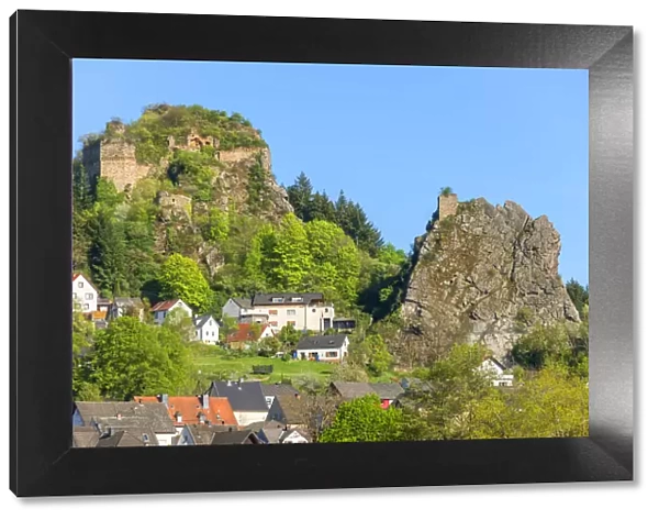 Castle ruin Kallenfels, Kirn, Nahe valley, Hunsruck, Rhineland-Palatinate, Germany