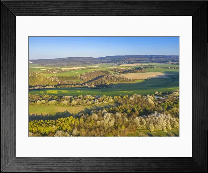 Framed Print : View on Erbeskopf, Hunsruck National Parc, Hunsruck, Rhineland-Palatinate, Germany