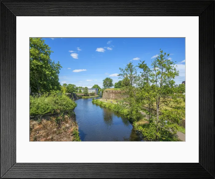 Framed Print : Alte Saar with walls of the Vauban fortress, Saarlouis, Saarland, Germany Framed Print : Alte Saar with walls of the Vauban fortress, Saarlouis, Saarland, Germany