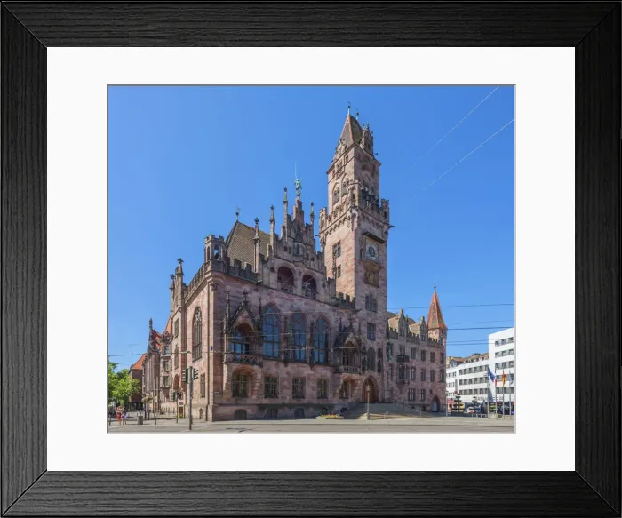 Framed Print : City hall St. Johann, Saarbrucken, Saarland, Germany Framed Print : City hall St. Johann, Saarbrucken, Saarland, Germany