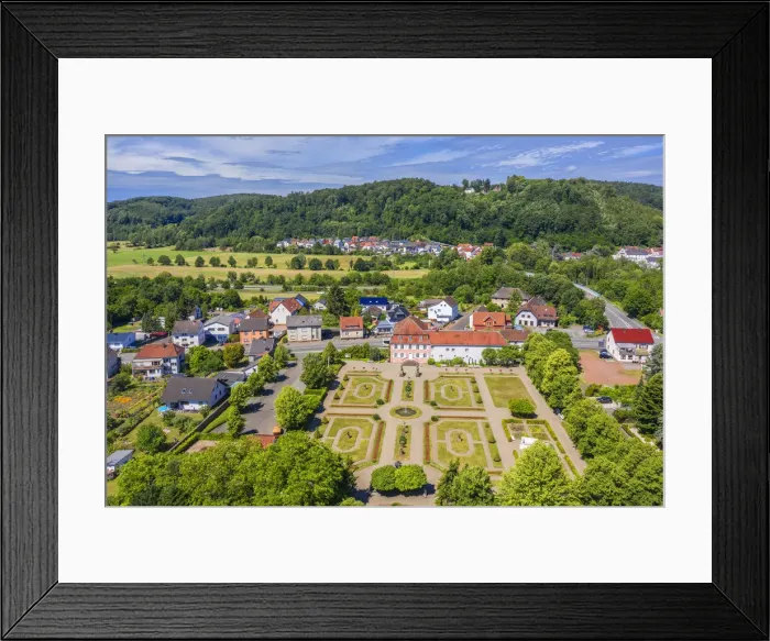 Framed Print : Aerial view at roman museum Schwarzenacker near Homburg, Saarland, Germany
