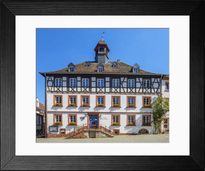 Framed Print : City hall of Ottweiler, Saarland, Germany