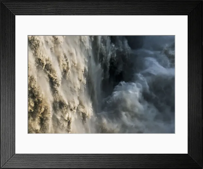 Framed Print : Detailed view of Dettifoss waterfall in late afternoon light, Iceland Framed Print : Detailed view of Dettifoss waterfall in late afternoon light, Iceland