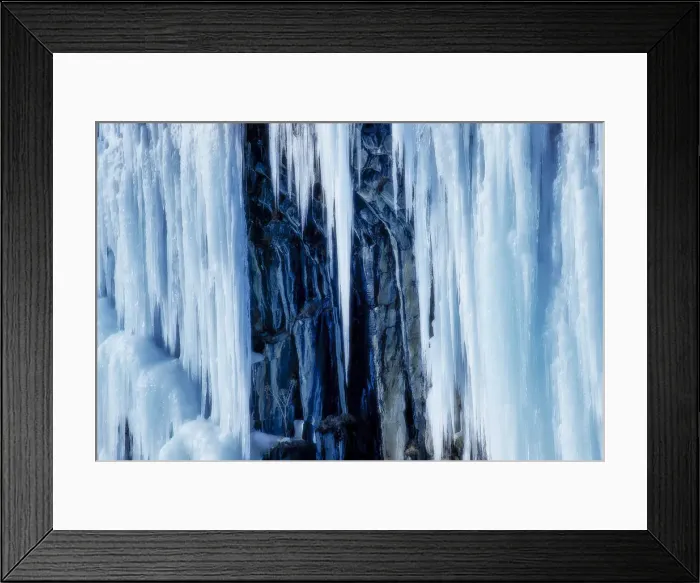 Framed Print : Ice stalactites close to Svartifoss waterfall in the Skaftafell National Park, Iceland Framed Print : Ice stalactites close to Svartifoss waterfall in the Skaftafell National Park, Iceland
