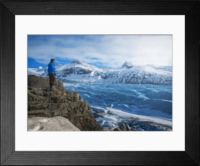 Framed Print : Svinafellsjokull in winter, Vatnajokull National Park, Iceland Framed Print : Svinafellsjokull in winter, Vatnajokull National Park, Iceland