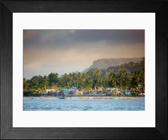 Framed Print : Asia, Indonesia, Spice Islands, Maluku, Seram, Amar village and beach on Manawoka island Framed Print : Asia, Indonesia, Spice Islands, Maluku, Seram, Amar village and beach on Manawoka island