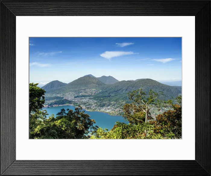 Framed Print : Indonesia, Bali, Bedugul, Pelaga village, Mount Catur. View of the Bedugul Caldera