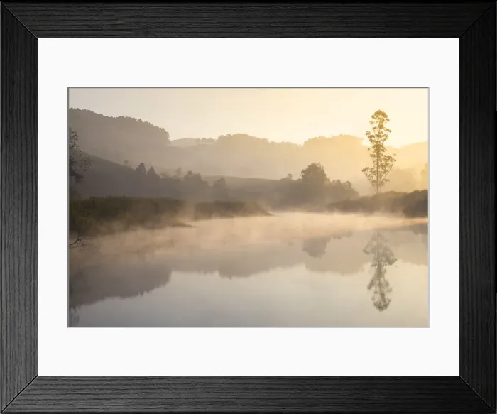 Framed Print : India, Kerala, Munnar, Early morning mist on Muthirappuzhayar River Framed Print : India, Kerala, Munnar, Early morning mist on Muthirappuzhayar River