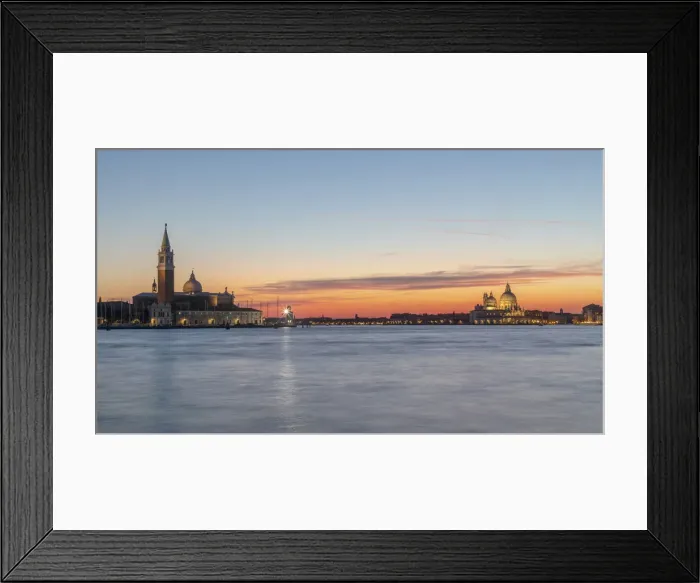 Framed Print : San Giorgio Maggiore and Salute lit up at sunset, Venice Lagoon, Venice; veneto; Italy Framed Print : San Giorgio Maggiore and Salute lit up at sunset, Venice Lagoon, Venice; veneto; Italy