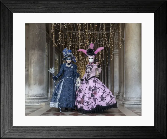 Framed Print : Two women pose in the arcade at St. Marks Square, Venice; veneto; Italy Framed Print : Two women pose in the arcade at St. Marks Square, Venice; veneto; Italy