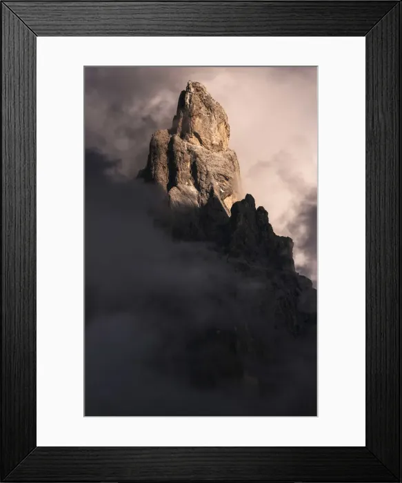 Framed Print : Cimon della Pala in the Pale di San Martino mountain range at sunset, Dolomites, Italy Framed Print : Cimon della Pala in the Pale di San Martino mountain range at sunset, Dolomites, Italy