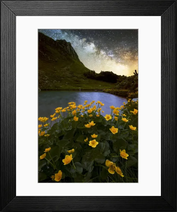 Framed Print : Milky way over the Turchino lake in the central Appennines, Tuscany, Italy Framed Print : Milky way over the Turchino lake in the central Appennines, Tuscany, Italy