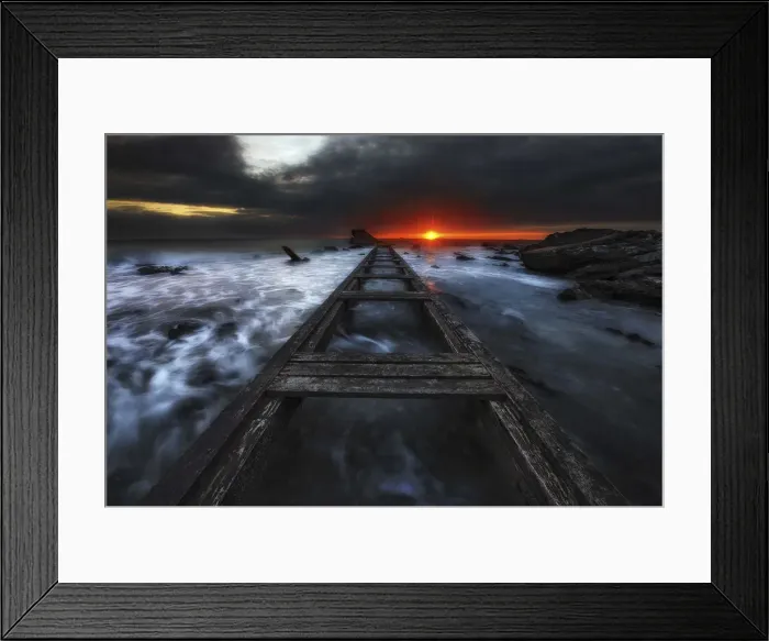 Framed Print : An old pier along the Tuscan coast near Livorno at sunset, Tuscany, Italy Framed Print : An old pier along the Tuscan coast near Livorno at sunset, Tuscany, Italy