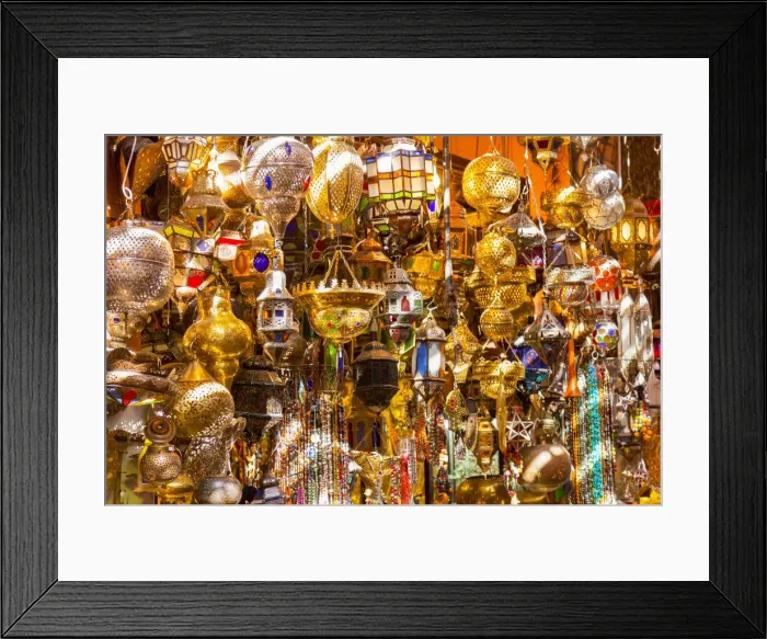 Framed Print : Traditional multicolored glass lamp, Morocco, High Atlas, Marrakech, imperial city Framed Print : Traditional multicolored glass lamp, Morocco, High Atlas, Marrakech, imperial city