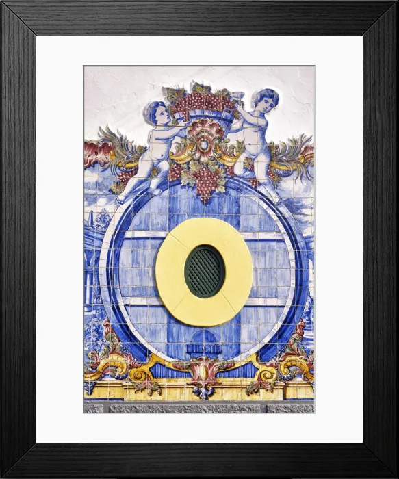 Framed Print : Ceramic tiles (azulejos) in the house of Jose Maria da Fonseca Framed Print : Ceramic tiles (azulejos) in the house of Jose Maria da Fonseca