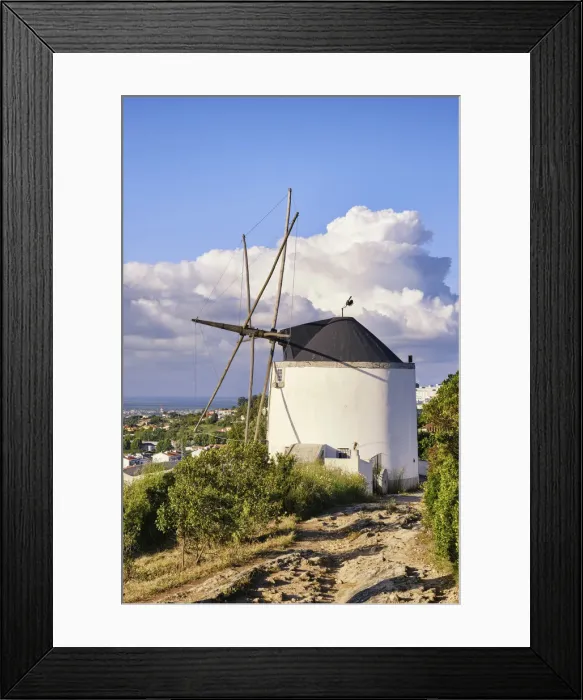Framed Print : Windmill at the Serra do Louro mountain range. Arrabida Nature Park, Palmela. Portugal Framed Print : Windmill at the Serra do Louro mountain range. Arrabida Nature Park, Palmela. Portugal