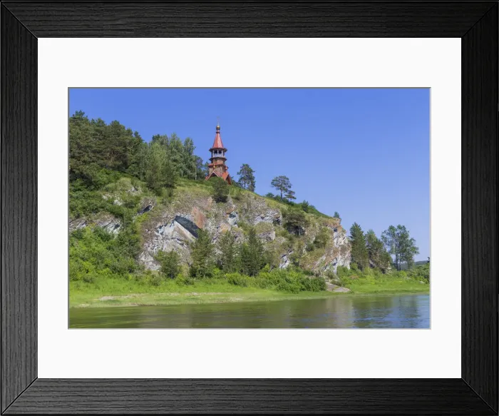 Framed Print : Tomskaya pisanitsa open air museum, Tom River, Kemerovo region, Russia