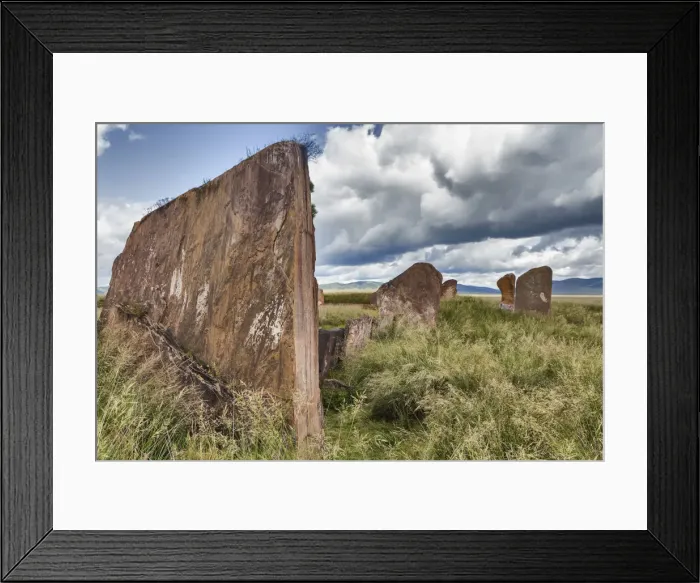Framed Print : Salbyk kurgan, tumulus, 5th century BC, Khakassia, Russia