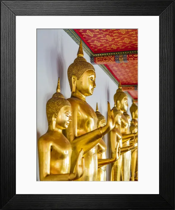 Framed Print : Buddha statues in Wat Pho, Bangkok, Thailand Framed Print : Buddha statues in Wat Pho, Bangkok, Thailand