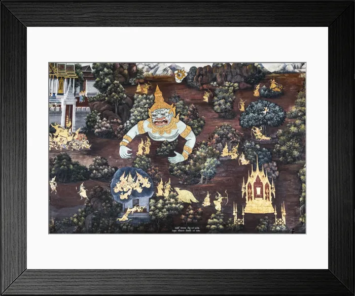 Framed Print : Traditional Thai art in the Grand Palace, Bangkok, Thailand Framed Print : Traditional Thai art in the Grand Palace, Bangkok, Thailand