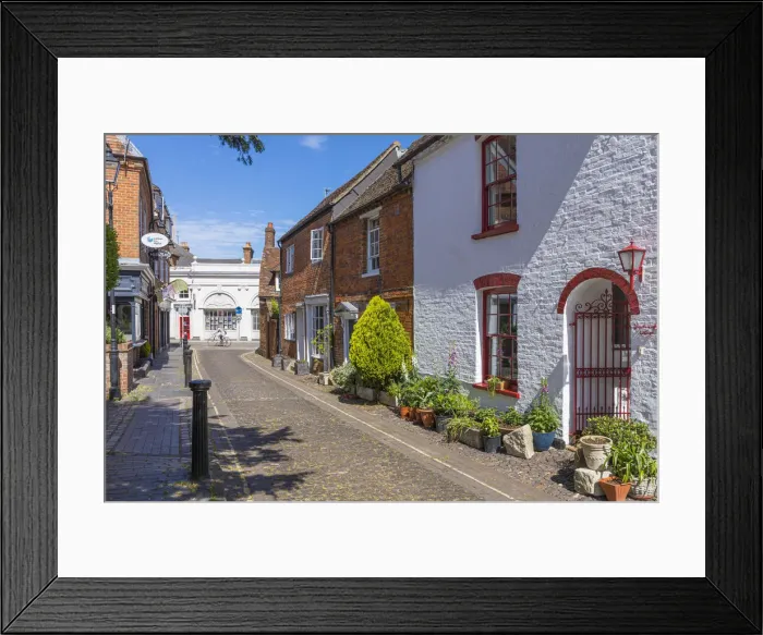 Framed Print : Upper Church Lane, Farnham, Surrey, England, UK Framed Print : Upper Church Lane, Farnham, Surrey, England, UK