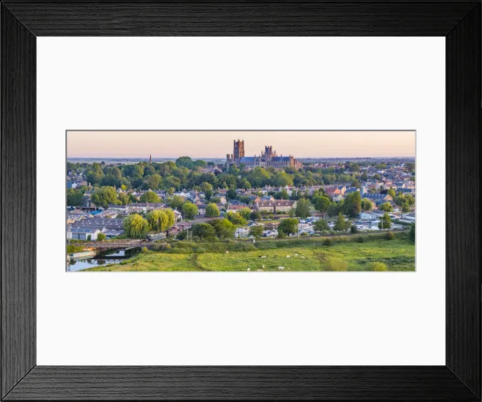 Framed Print : UK, England, Cambridgeshire, Ely, Ely Cathedral with Ely Marina Framed Print : UK, England, Cambridgeshire, Ely, Ely Cathedral with Ely Marina
