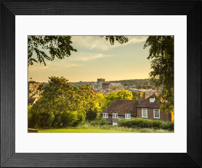 Framed Print : Catherdral and skyline of Winchester, Hampshire, England, UK Framed Print : Catherdral and skyline of Winchester, Hampshire, England, UK