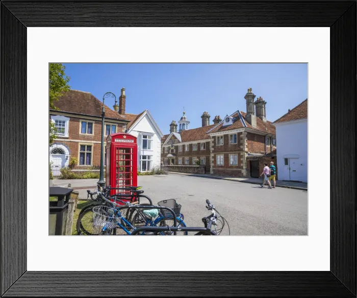Framed Print : Matrons College & Choristers Square, Salisbury, Wiltshire, England, UK