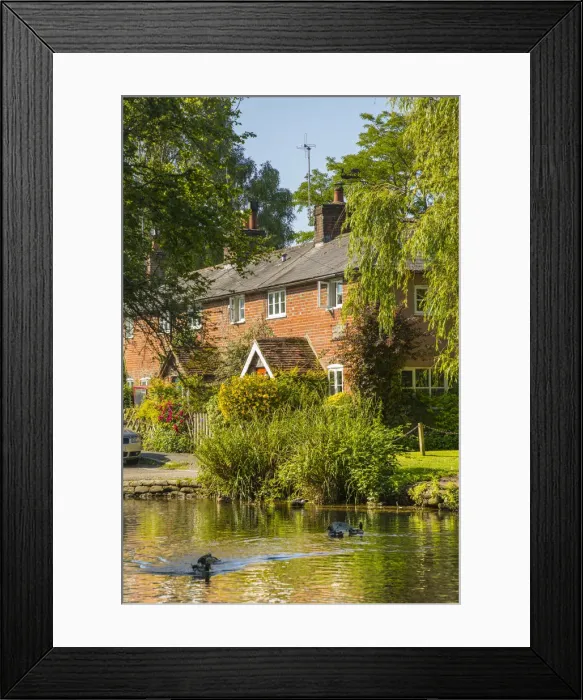 Framed Print : Cottage by River Alre, Alresford, Hampshire, England, UK Framed Print : Cottage by River Alre, Alresford, Hampshire, England, UK