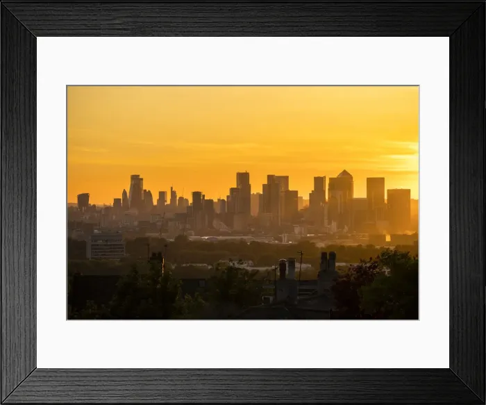 Framed Print : Skyline of City of London & Docklands, London, England, UK Framed Print : Skyline of City of London & Docklands, London, England, UK