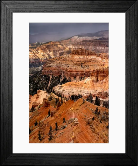 Framed Print : Dramatic weather approaching Point Supreme Overlook, Cedar Breaks National Monument, Utah Framed Print : Dramatic weather approaching Point Supreme Overlook, Cedar Breaks National Monument, Utah