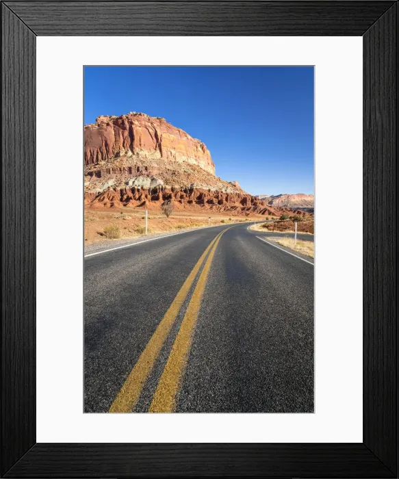 Framed Print : Utah State Route 24 by Whiskey Flat rock formation, Capitol Reef National Park, Utah Framed Print : Utah State Route 24 by Whiskey Flat rock formation, Capitol Reef National Park, Utah