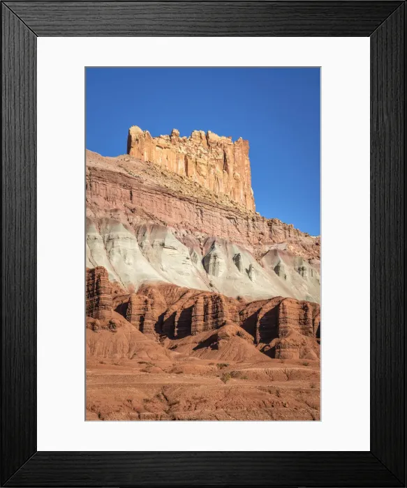 Framed Print : Low angle view of The Castle rock formation, Capitol Reef National Park, Utah Framed Print : Low angle view of The Castle rock formation, Capitol Reef National Park, Utah