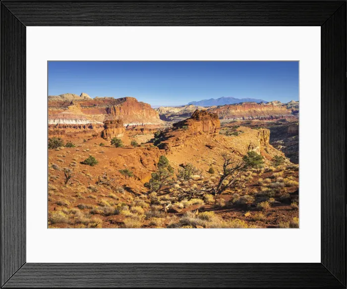 Framed Print : Scenic view of Sunset Point Overlook, Capitol Reef National Park, Utah Framed Print : Scenic view of Sunset Point Overlook, Capitol Reef National Park, Utah
