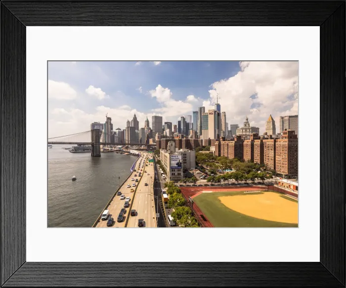 Framed Print : View of Manhattan from Manhattan Bridge, New York City, USA Framed Print : View of Manhattan from Manhattan Bridge, New York City, USA